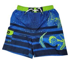 Star Wars The Last Jedi Boys Swim Trunks Board Shorts‎ 12 Yrs Star Fighter EUC